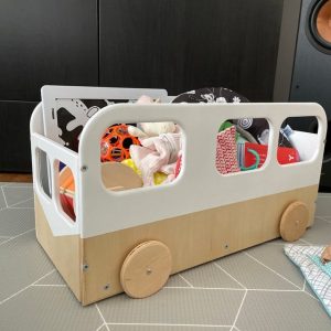 Lasten puinen lelulaatikko - Bussi