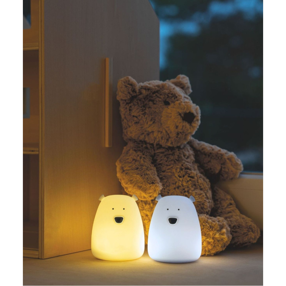 Mini Bear -yövalot – Valkoinen ja sininen (2 kpl)