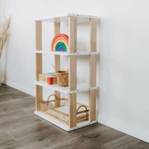 Modulaarinen Montessori-hylly Mini – 4 hyllyä